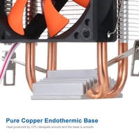 Radiateur silencieux de radiateur de radiateurs de ventilateur de heatpipe de processeur hydraulique pour la plate-forme Intel Core AMD Sempron
