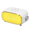 Radio FM multifonctionnelle réveil lumière avec 5W sans fil charge réveil lampe de bureau