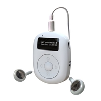 Radio numérique DAB et FM avec BT,  radio numérique portable Radio DAB / DAB + / FM sans fil rechargeable Mini radio sport DAB avec lecture de musique à bruit blanc,  écran OLED