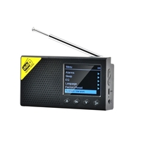 Radio numérique DAB et FM avec BT,  radio numérique portable Récepteur DAB + FM sans fil rechargeable avec haut-parleur stéréo,  écran LCD,  multilingue