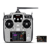 Radiolink AT10 II 12CH RC émetteur Mode 2 2.4G DSSS et FHSS Radio télécommande et récepteur R12DS pour Drone RC (accélérateur à gauche)
