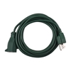 Rallonge électrique extérieure de courant alternatif de 15FT 12 AWG 3 broches 125V câble de rallonge