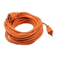 Rallonge électrique extérieure de courant alternatif de 50FT 12 AWG 3 broches 125V câble de rallonge