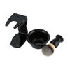 Rasage brosse Kit 3 en 1 Design moderne acrylique rasage Placez cadre Base rasage savon bol à poils cheveux rasage brosse rasage rasoir barbe propre