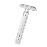 Rasoirs de rasage double bord manipulé sécurité rasage humide traditionnel rasoir inox alliage chromage