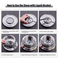 Réchaud à alcool en acier inoxydable extérieur avec Pot brûleur Portable antirouille Anti-corrosion cuisson Barbecue Camping randonnée pique-nique