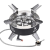 Réchaud de camping haute puissance 18000W avec allumage piézo-électrique coupe-vent cuisinière à gaz à sept cœurs cuisinière de randonnée pliable pour la pêche en plein air randonnée voyage