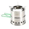 Réchaud de camping pliant en acier inoxydable Lixada Poêle à bois extérieur portable avec poignées pliables et plateau à alcool pour camping randonnée randonnée pique-nique barbecue