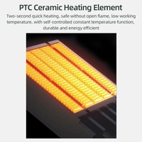 Réchauffeur ménage 3 vitesses LED affichage de la température Mini électrique 1200W haute puissance petit bureau PTC 3S chaleur rapide silencieux chauffage
