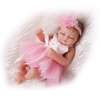 Reborn Bébé Poupée Bébé Jouet De Bain Plein Corps En Silicone Yeux Fermer Dormir Bébé poupée Avec Des Vêtements Cheveux 10 pouce 25 cm Réaliste Mignon Cadeaux Jouet Fille