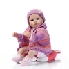 Reborn bébé poupée fille silicone bébé poupée yeux ouvert avec des vêtements cheveux 16inch 40cm réaliste mignon cadeaux fille jouet