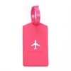 Rectangle à la mode Creative Silicone Voyage Bagages Étiquettes Bagage Valise Bag Étiquettes Nom Adresse Tel Rose Rouge