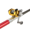 Reel Fishing Rod Combo Set Mini stylo télescopique de poche portable canne à pêche pôle + bobine en alliage d