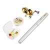 Reel Fishing Rod Combo Set Mini stylo télescopique de poche portable canne à pêche pôle + bobine en alliage d