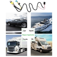 Relais de câble universel de klaxon 12V / 24V pour le bâti de grille de soufflage de tonalités de corne de moto Kit de faisceau de câblage de klaxon pour le camion de voiture Fusible de relais