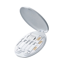 Remax câble adaptateur boîte de rangement support pour téléphone avec 60W câble de charge rapide type-c convertisseur multi-fonction USB câble de données récupérer carte broche