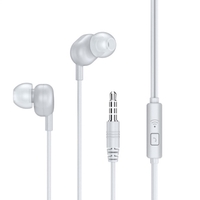Remax RW-105 In-Ear Clear Sound Écouteurs filaires Écouteurs stéréo avec microphone pour appel téléphonique Musique Casque avec prise 3, 5 mm Compatible avec les téléphones Tablettes Ordinateurs