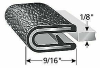 REMORQUE 1/8 "NOIR BORD TRIM LOK CAMPER REMORQUE RV SEAL BATEAU VINYLE 9/16" JAMBES