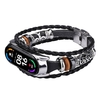 Remplacement de la dragonne pour Xiaomi Mi Band 6/6 NFC Mi Band 5 montre intelligente cordon en cuir perlé Style ethnique bracelet à bricoler soi-même bracelet de montre de remplacement