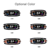 Remplacement de la dragonne pour Xiaomi Mi Band 6/6 NFC Mi Band 5 montre intelligente cordon en cuir perlé Style ethnique bracelet à bricoler soi-même bracelet de montre de remplacement