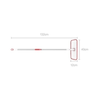 Remplacement de la vadrouille plate Yijie Slim 360 ° Rotation multidirectionnelle à poteau extensible Design gain de place Vadrouille à plancher