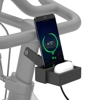 Remplacement de support pour téléphone portable pour Peloton Bike & Bike+ plateau de montage pour téléphone portable et étui pour écouteurs en Aluminium avec fente de charge