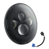Remplacement des feux de croisement de phare rond noir à LED de 7 pouces pour Wrangler