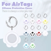 Remplacement pour Apple Airtags Tracker Cover Silicone manchon de protection en acier inoxydable porte-clés anti-rayures protecteur Finder Holder
