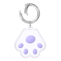 Remplacement pour Apple Airtags Tracker Cover Silicone manchon de protection en acier inoxydable porte-clés anti-rayures protecteur Finder Holder
