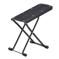 Repose-pieds de guitare en métal Portable repose-pieds anti-dérapant pliable pédale de repose-pieds réglable en hauteur à 6 niveaux pour les joueurs de guitare