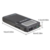 Retekess TR105 Portable Aircraft Band Radio FM AM AIR SW Multi Band Radio Digital Tuning Radio LCD Display Timer ON / OFF Clock with Headphone Lanyard