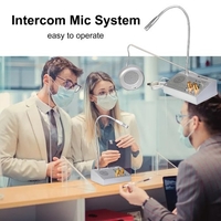 Retekess TW103 Interphone Mic Dual Way Window Counter Interphone Microphone Interphone System pour Bank Office Store