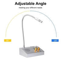 Retekess TW103 Interphone Mic Dual Way Window Counter Interphone Microphone Interphone System pour Bank Office Store