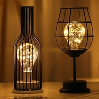 Retro Creux Art De Fer Lampe Blanc Chaud Chambre Nuit Lumière Éclairage À La Maison Éclairage Décoration