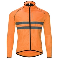 Réfléchissant à manches longues maillot de vélo coupe-vent veste résistant à l
