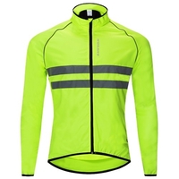 Réfléchissant à manches longues maillot de vélo coupe-vent veste résistant à l