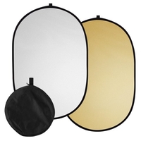 Réflecteur de lumière de photographie 60 * 90cm / 24 * 35 pouces 2-en-1 (argent,  or) portable pliable