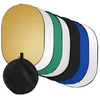 Réflecteur de lumière de photographie 60 * 90cm / 24 * 35 pouces 7-en-1 (translucide,  argent,  or,  blanc,  noir,  vert,  bleu) Multi-disque pliable