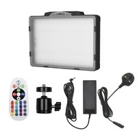 RGB Light Panle LED Video Light Photography Fill Light 3200K-5600K Dimmable CRI95 + avec adaptateur à rotule Télécommande pour Vlog Live Streaming Photographie de produit Enregistrement vidéo