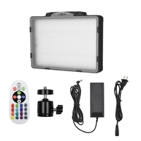 RGB Light Panle LED Video Light Photography Fill Light 3200K-5600K Dimmable CRI95 + avec adaptateur à rotule Télécommande pour Vlog Live Streaming Photographie de produit Enregistrement vidéo