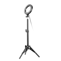 Réglable 160 mm photographie LED Selfie Light-Ring éclairage en continu de la lumière de remplissage de lumière Dimmable avec USB pour caméra vidéo en direct beauté (support 500mm)