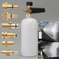 Réglable Buse de lavage de mousse de neige Lance Pression Buse de savon Flacon pistolet 1/4 "Adaptateur pour Karcher Bosch Lavor Nilfisk Bubble mousse laveuse