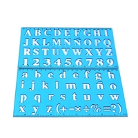 Règle de dessin en plastique Alphabet et nombre creux