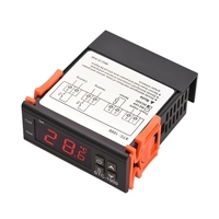 Régulateur de température numérique STC-1000 Régulateur de température intelligent DC 24V Réfrigérateur Thermostat Support Chauffage/Refroidissement/Correction de la température/Démarrage retardé/Alarme haute ou basse température