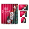 Rideau de douche à motif de père Noël de style Noël
