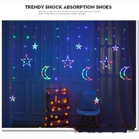 Rideau Lampe Christmas Moon Star Rideau Lumières Décoratives Lumières Décoration Lumière 220V