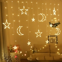 Rideau Lampe Christmas Moon Star Rideau Lumières Décoratives Lumières Décoration Lumière 220V
