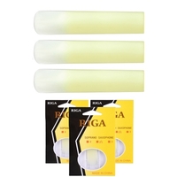 RIGA 3 pièces Saxophone Soprano Résine Reed Sax Résine Reed Saxophone Accessoires Force 1.5