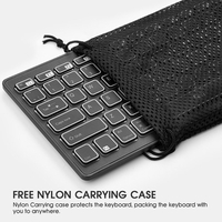 Rii K09 BT clavier sans fil couleur arc-en-ciel rétro-éclairage batterie rechargeable clavier multimédia compatible avec iOS Mac OS Windows 10 tablette PC ordinateur portable