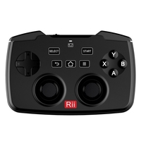 Rii RK707 2.4GHz contrôleur de jeu sans fil clavier souris Combo avec Touchpad fonction de vibration Turbo rétro-éclairé blanc